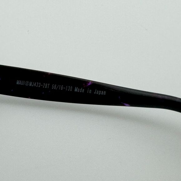 Maui Jim Japan MJ433-28T KOKI BEACH 56-16-130 Purple Tort Sunglasses Frame 12860 main image 5